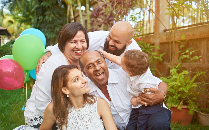 A multigenerational Latino family