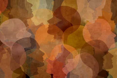 Photo illustration of people's diverse faces.