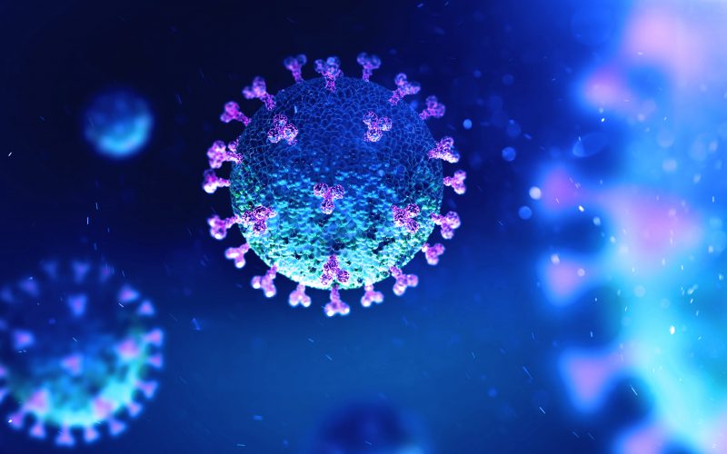 Photo illustration of a virus.