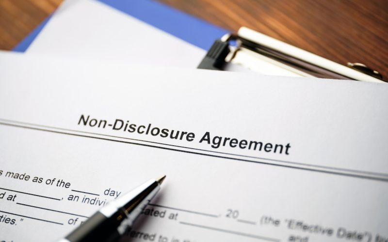 A non-disclosure agreement