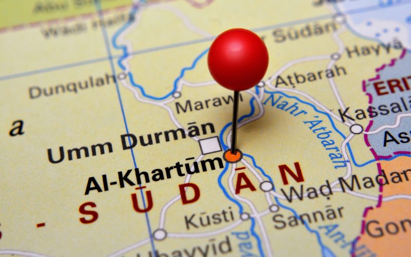 A pin in a map of Sudan