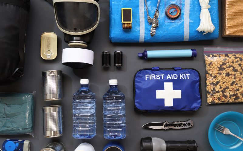 An array of first aid supplies